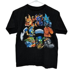 Skylanders Spyro's Adventure Shirt Kids Medium Black Excellent Graphic Tee